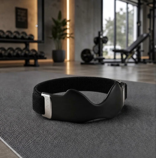 Banda de soporte Mijita para rodilla sobre esterilla de gimnasio